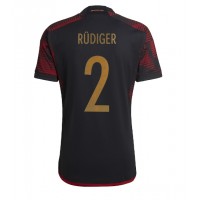 Deutschland Antonio Rudiger #2 Fußballbekleidung Auswärtstrikot WM 2022 Kurzarm